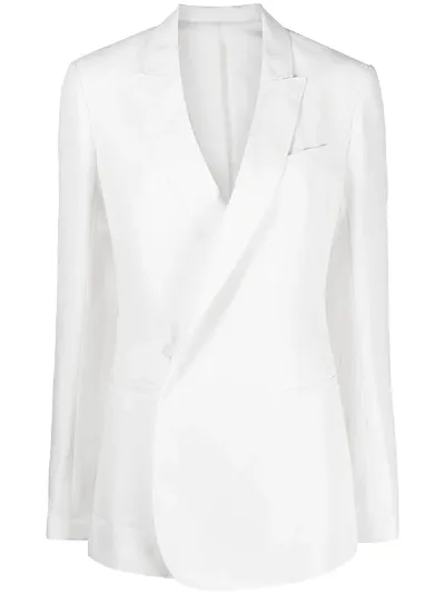 Haider Ackermann Flax Boyfriend Blazer In White