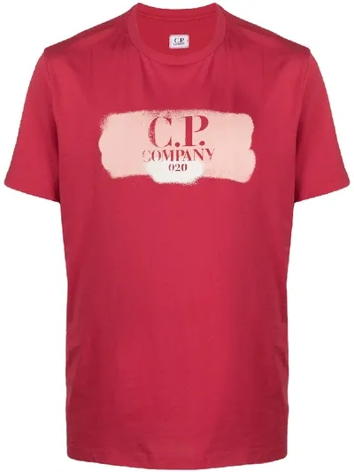 C.p. Company Logo-print Crew-neck T-shirt In Red