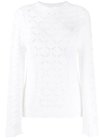 Malo Crocheted Jumper In White