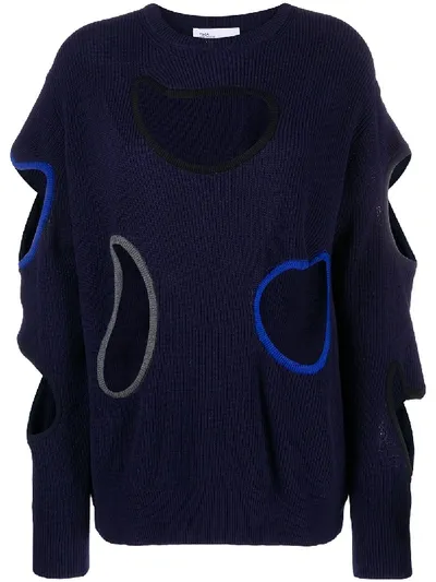 Toga Cut Out Jumper In Blue