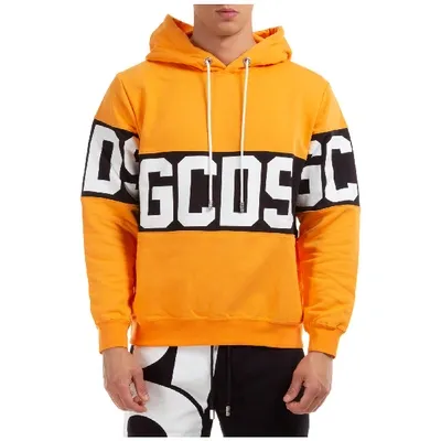 Gcds Men's Hoodie Sweatshirt Sweat Band Logo In Orange