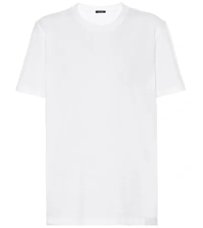 Joseph Round-neck Relaxed-fit Cotton-jersey T-shirt In White