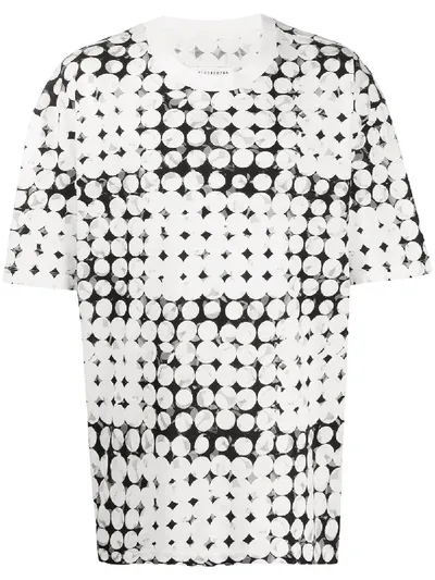 Maison Margiela Polka Dot Graphic Print T-shirt In White