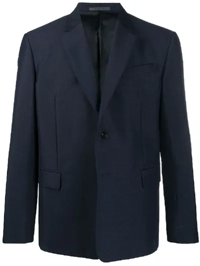 Valentino Single-breasted Blazer In Blue