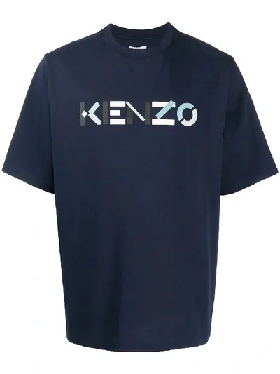 Kenzo T-shirt Mit Logo-print In Blue