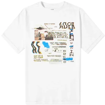 Ader Error Semioversized Multiple Graphics T-shirt In White