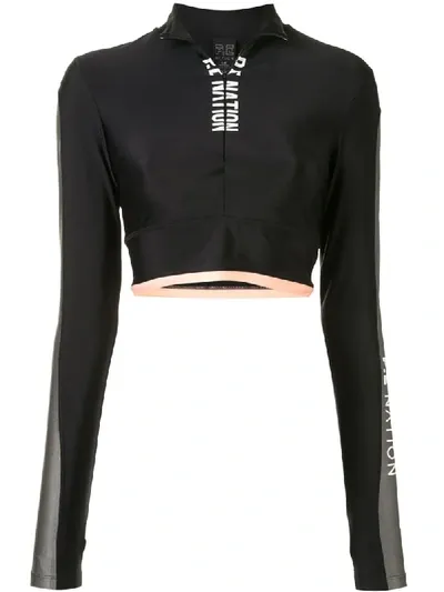 P.e Nation Side Runner Long-sleeve Top In Black