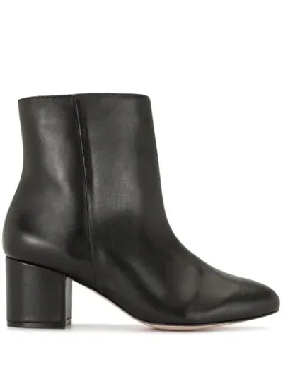 Schutz Block Heel Ankle Boots In Black