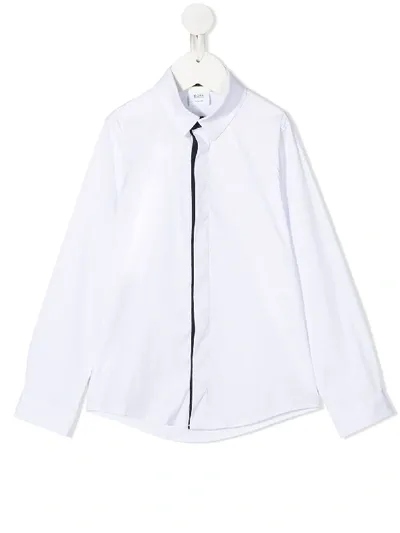 Hugo Boss Kids' Contrast-detail Shirt In White