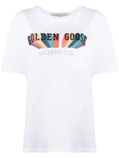 Golden Goose Logo Printed T-shirt In White