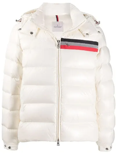 Moncler Zip-up Puffer Jacket In White