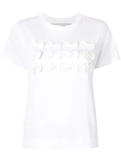 Tu Es Mon Tresor T-shirt Mit Schleife In Weiss