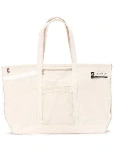 As2ov Alberton Canvas Tote Bag In Neutrals