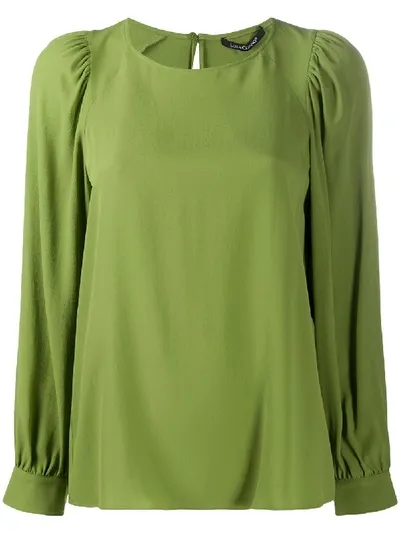 Luisa Cerano Bishop-sleeves Blouse In Green