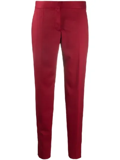 Stella Mccartney Mid-rise Tailored Trousers In Red