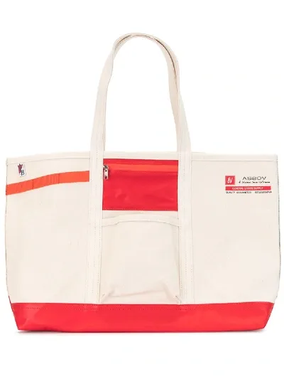 As2ov Alberton Canvas Tote Bag In White