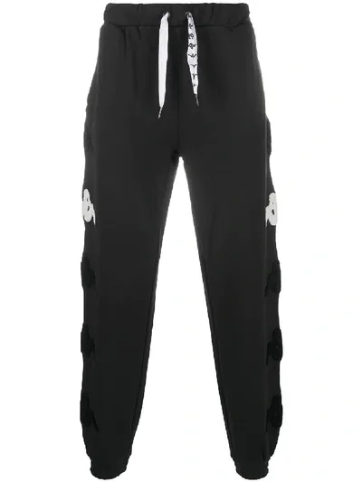 Kappa Side Embroidered Logo Track Pants In Black