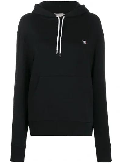 Maison Kitsuné Black Tricolor Fox Patch Classic Hoodie