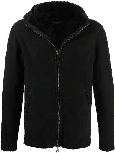 Giorgio Brato Shearling-lined Suede-leather Jacket In Black