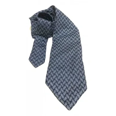 Pre-owned Fendi Silk Tie In Blue