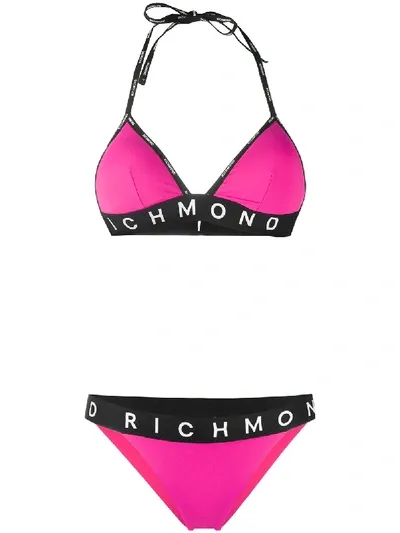 John Richmond Damyean Logo Bikini In Pink