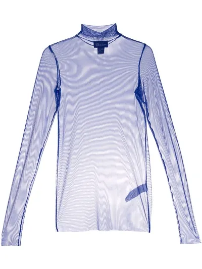 We11 Done Mesh Top In Blue