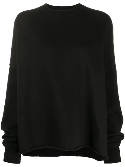 Rick Owens Drkshdw Long Sleeve Boxy Fit Sweater In Black