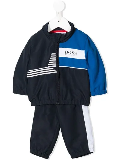 Hugo Boss Babies' Panelled Tracksuit In Blue