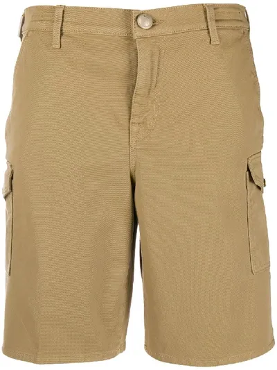 Jacob Cohen Twill Knee Shorts In Brown