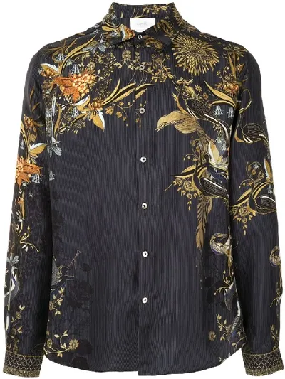 Camilla Floral-print Shirt In Blue