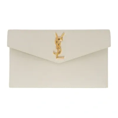 Saint Laurent Off-white Uptown Envelope Pouch