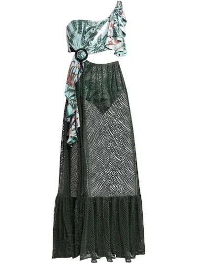 Patbo Eden Print Dress In Green