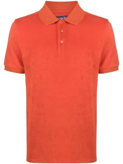 Vilebrequin Textured Polo Shirt In Red