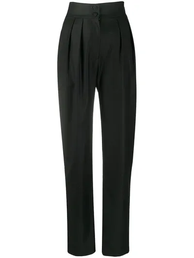 Materiel Tapered-leg Wool Trousers In Black