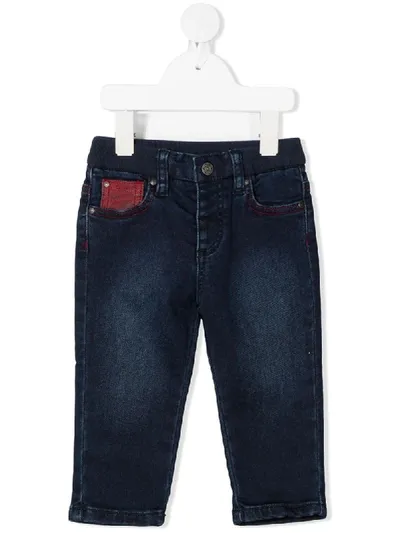 Monnalisa Babies' High Rise Slim-fit Jeans In Blue