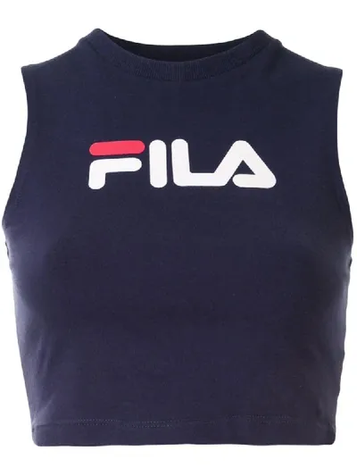 Fila Logo Strap Tank Top In Blue