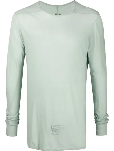 Rick Owens Drkshdw Crew Neck Long-sleeved Top In Green