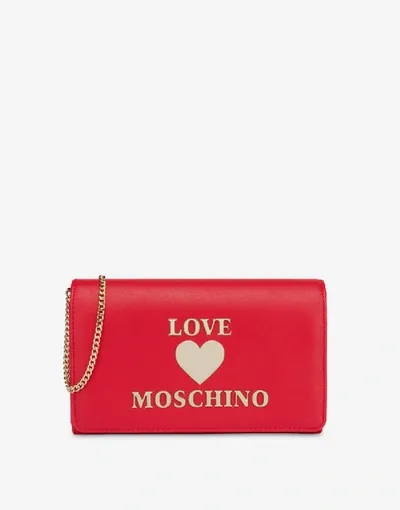 Love Moschino Padded Heart Evening Bag In Black