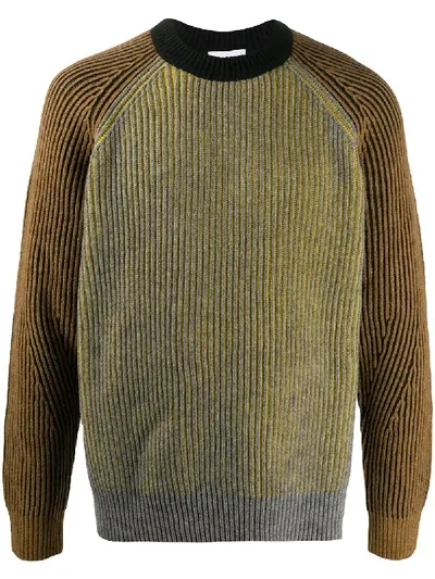 Kenzo Colour-block Jumper In Brown