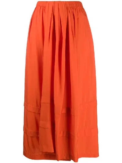 Christian Wijnants Tonal Panel Detail Skirt In Orange