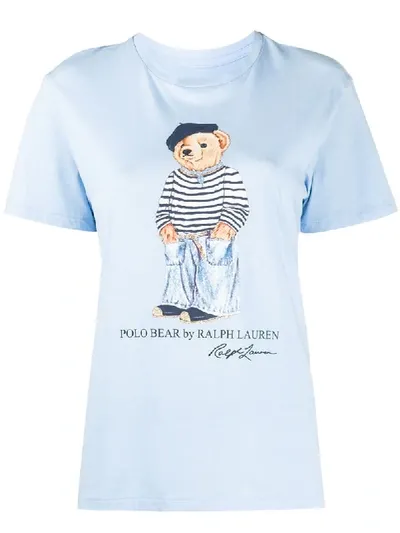 Polo Ralph Lauren Polo Bear Print T-shirt In Blue