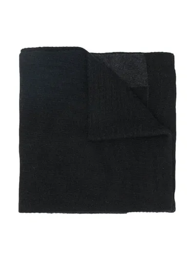 Hugo Boss Kids' Contrast-logo Scarf In Black