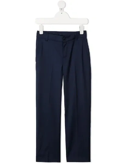 Hugo Boss Kids' Tailored Chino Trousers In Blue