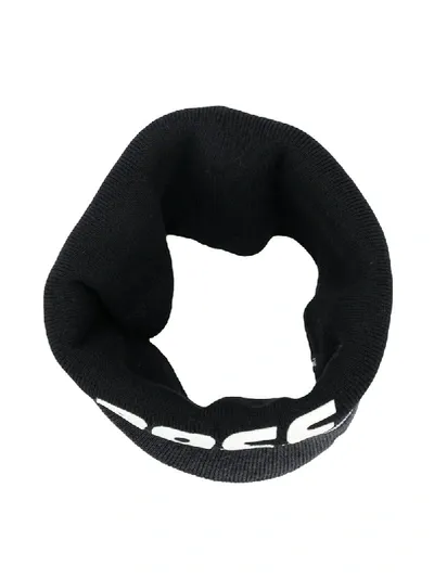 Hugo Boss Kids' Logo-print Round Scarf In Black