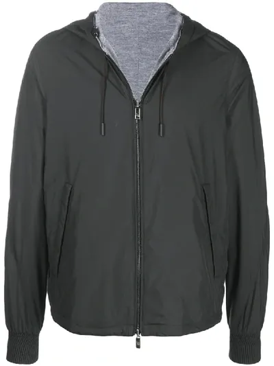 Ermenegildo Zegna Reversible Logo Hooded Jacket