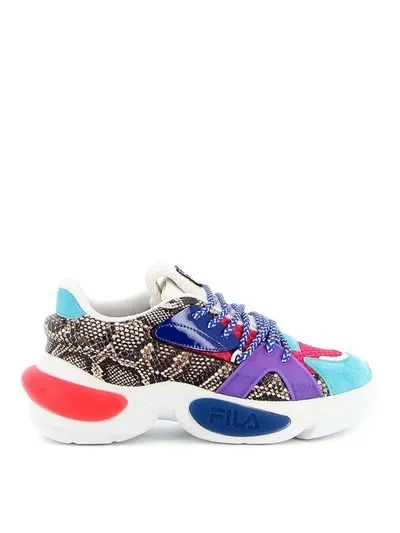 Fila Logo Sneakers In Multicolor