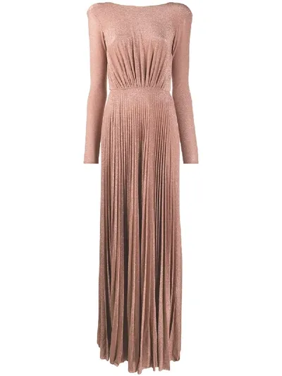 Elisabetta Franchi Abendkleid Mit Falten In Gold