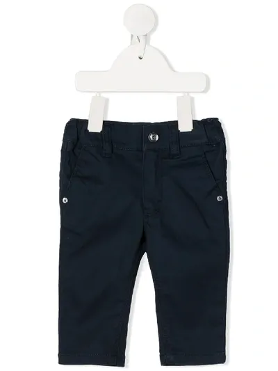 Hugo Boss Babies' Straight Leg Trousers In Blue