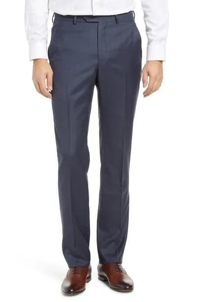 Santorelli Men's Loro Piana Wool Comfort Waistband Trousers In Navy