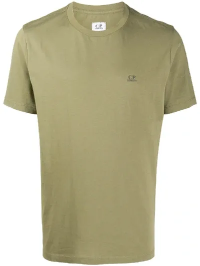 C.p. Company Logo-print Cotton T-shirt In Green